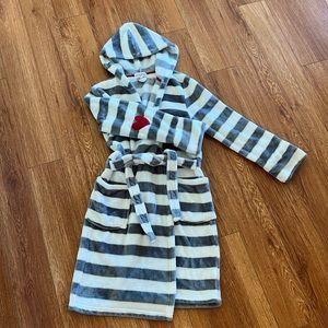 Striped PJ Salvage bathrobe with hearts, Size L 12-14